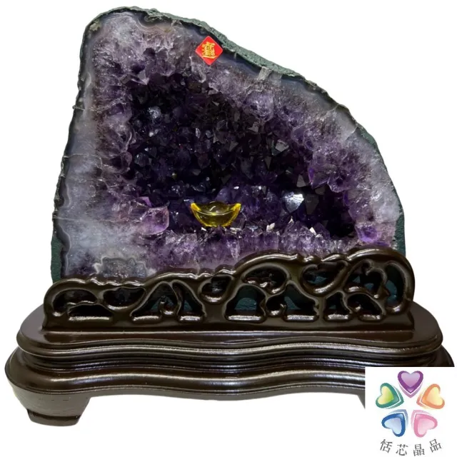 【恬芯晶品】5.65kg精選巴西紫水晶洞新居財位擺設XA73(紫鈦晶晶洞開運招財招貴人開業財位新春禮物)