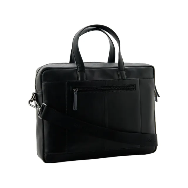 【Cerruti 1881】義大利原裝進口 頂級小牛皮公事包/斜背包(黑色 CECA06528M)