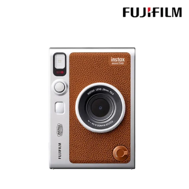 【FUJIFILM 富士】Instax Mini EVO 混合式數位拍立得相機 原廠公司貨(空白底片20張64G記憶卡超值組)