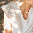 【Diffa】蕾絲貼花無袖針織衫-女