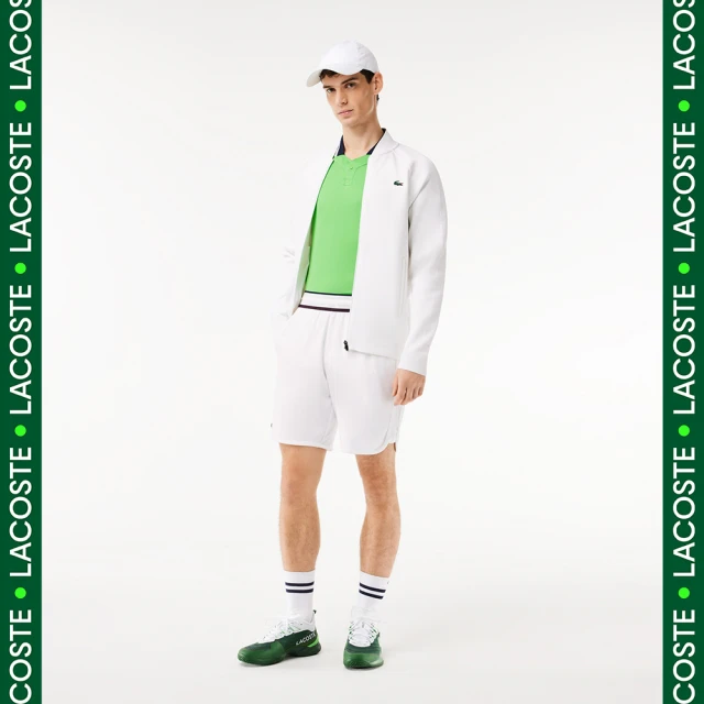 LACOSTE 男裝-格紋雙面法蘭絨長袖外套襯衫(米色)折扣