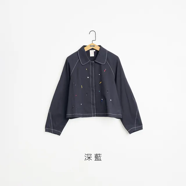 【gozo】散落的鉛筆短版造型襯衫(兩色)