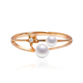 【ides 愛蒂思】情人禮物 日系輕珠寶14K玫瑰金系列鑽石戒指/幸運星