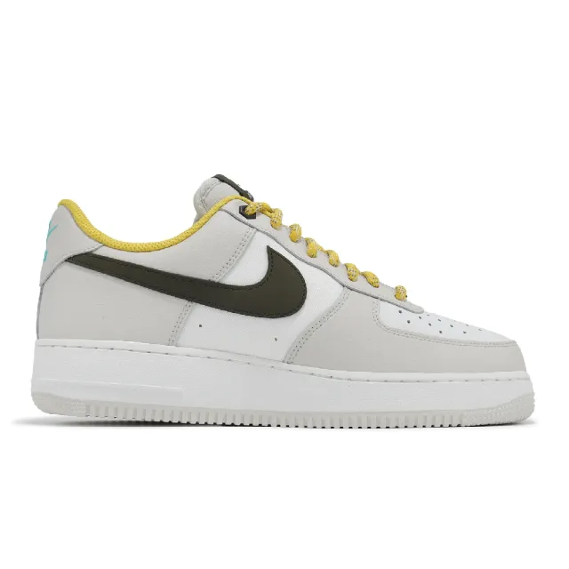 【NIKE 耐吉】休閒鞋 Air Force 1 07 PRM 男鞋 白 黃 帆布 AF1 街頭 復古 經典 運動鞋(FV3628-031)