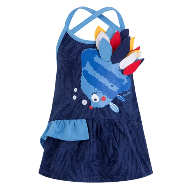 tuc tuc 女童 藍彩尾熱帶魚肩帶洋裝 12M-6A MF5199(tuctuc baby 洋裝)