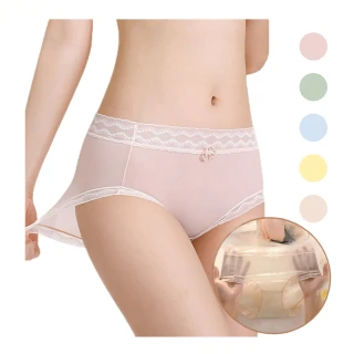 【I.RISS 伊莉絲】10件組-輕透水光肌面膜蠶絲內褲(5色隨機)