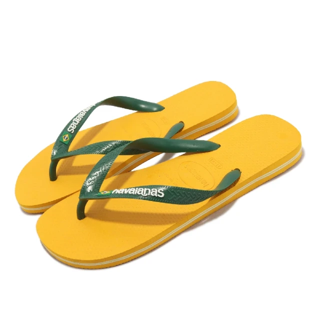 havaianas 哈瓦仕 拖鞋 Brasil Logo 男鞋 黃 綠 巴西 國旗 夾腳拖 人字拖 哈瓦仕(41108501740U)