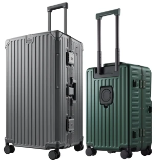 【cctogo】杯電旅箱(30+20寸行李箱、旅行箱、鋁框相、杯架、充電)