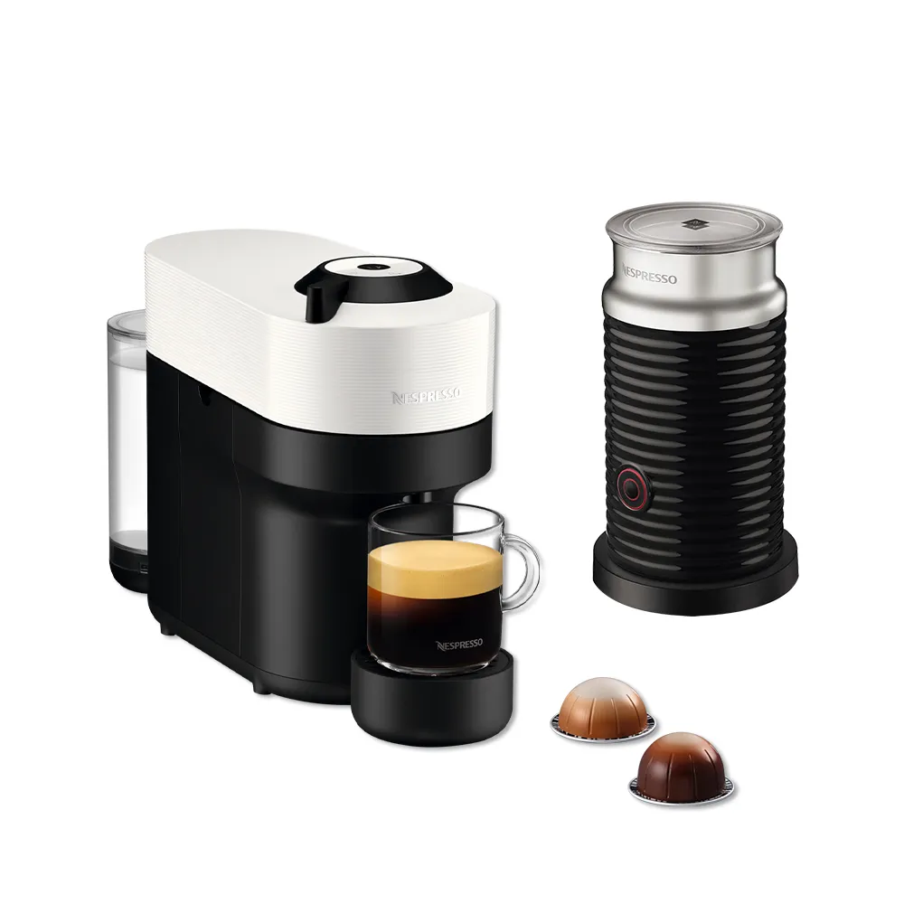 Nespresso】臻選厚萃Vertuo POP膠囊咖啡機奶泡機組合(瑞士頂級咖啡品牌