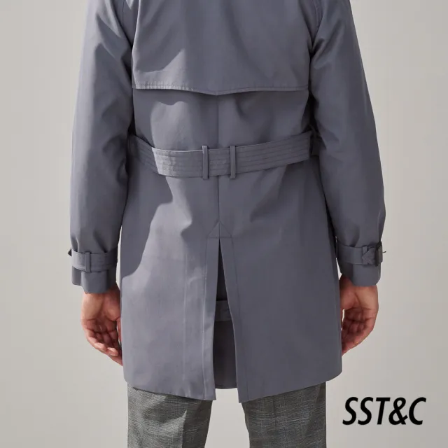 【SST&C 換季７５折】灰色雙排釦風衣5012310001