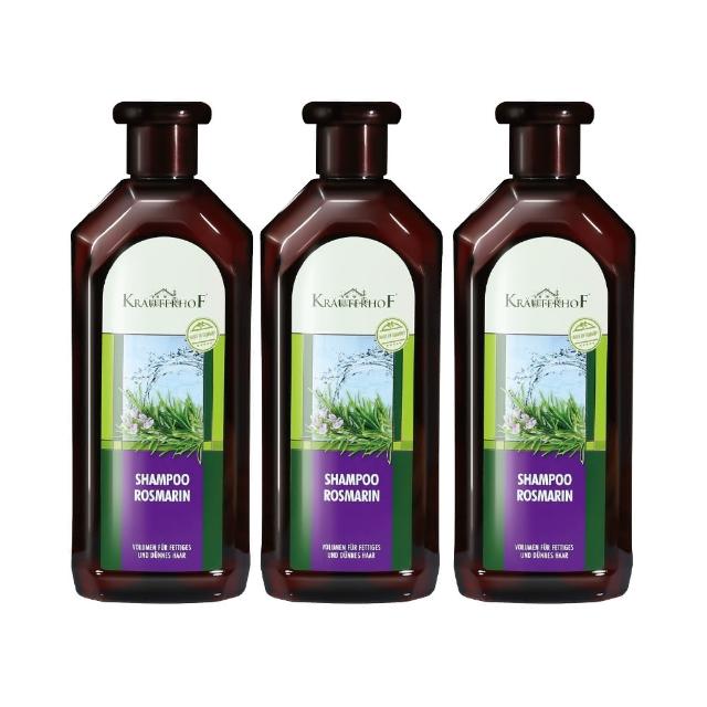 【KRAUTERHOF 德國草本莊園】迷迭香調理洗髮精 500mlx3(無矽靈 控油調理 深層清潔 活化髮根)