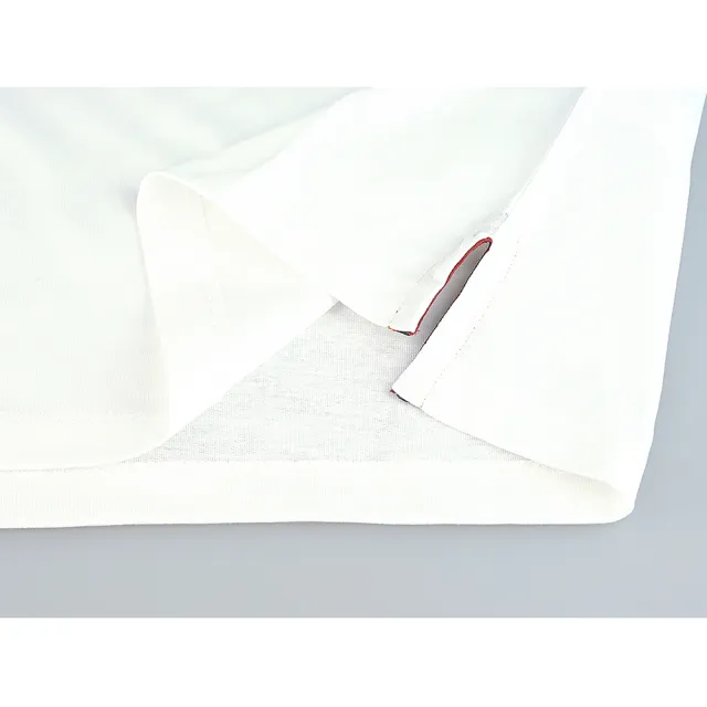 【Paul Smith】PAUL SMITH簽名陰影刺繡LOGO有機棉圓領短袖T恤(男款/白)