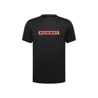 【Mammut 長毛象官方直營】QD Logo Print T-Shirt AF M 快乾LOGO短袖T恤 男款 黑PRT2 #1017-02012