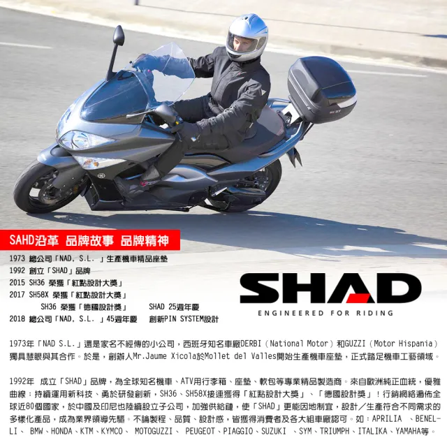 【SHAD】機車用 可攜式-快拆後座置物箱-SH40含上部貨架(原廠公司貨 SH40 CARGO-49x43x33cm)