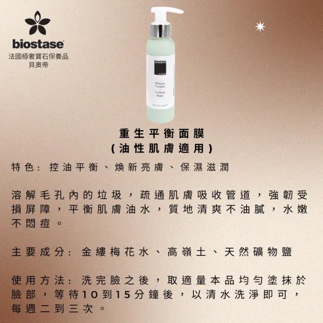 【Biostase】重生平衡面膜40ml.旅行便攜款(水漾青春系列、油性膚質)