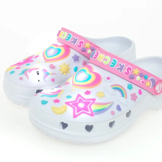 【SKECHERS】女童涼拖鞋系列燈鞋 HEART CHARMER(308406LWMLT)