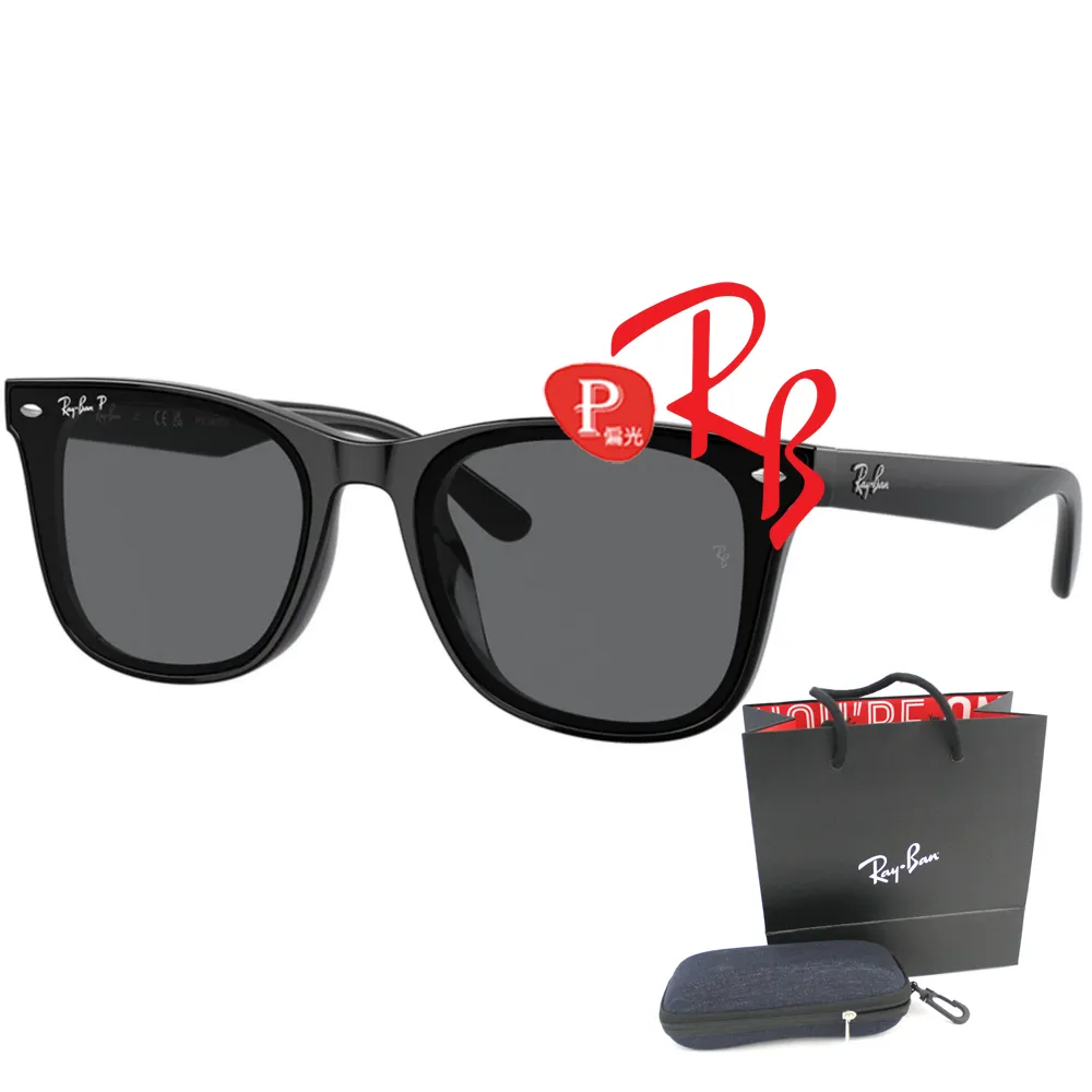 RayBan 雷朋】亞洲版時尚偏光太陽眼鏡RB4391D 601/81 黑框抗UV深灰偏光 