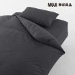 【MUJI 無印良品】柔舒水洗棉枕套/50/深灰