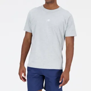 【NEW BALANCE】NB 圓領親膚LOGO短袖上衣_男裝_灰色_AMT31504AG(亞版 版型正常)