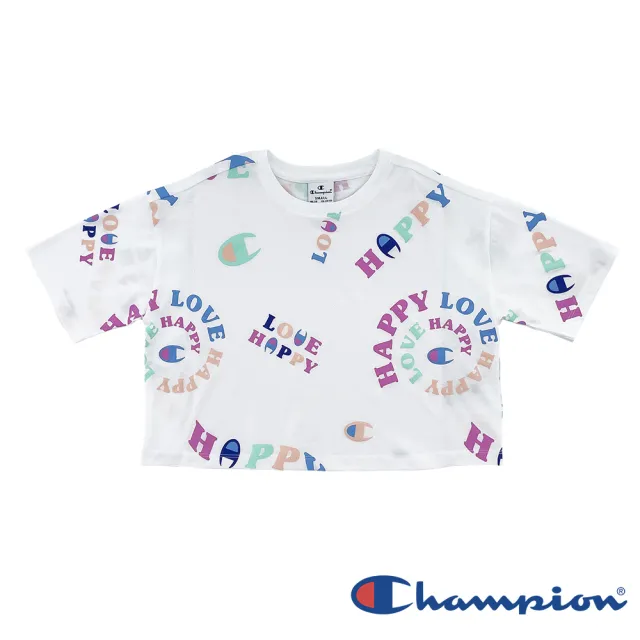 【Champion】官方直營-印花LOGO圖騰短袖套裝-童裝(2色-MOMO獨家)