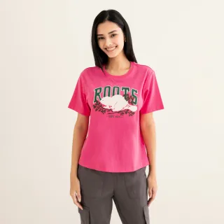 【Roots】Roots 女裝- COOPER BEAVER PIXEL短袖T恤(粉色)