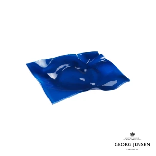 【Georg Jensen 喬治傑生】Verner Panton 系列 托盤-藍色(藍色玻璃 托盤)