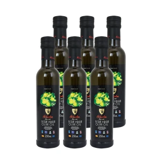 【Tendre 添得瑞】冷壓初榨頂級橄欖油-250mlx6入組(阿貝金納/皮夸爾)