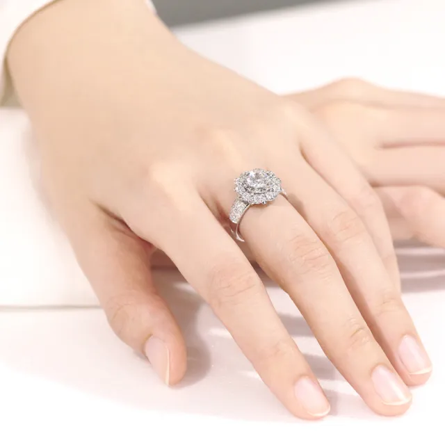 【King Star】GIA 一克拉 Dcolor 18K金 鑽石戒指 幸福(3克拉視覺效果)
