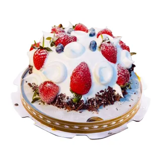 【樂活e棧】母親節造型蛋糕-夢幻草莓香草蛋糕6吋x1顆(水果 芋頭 布丁 手作)