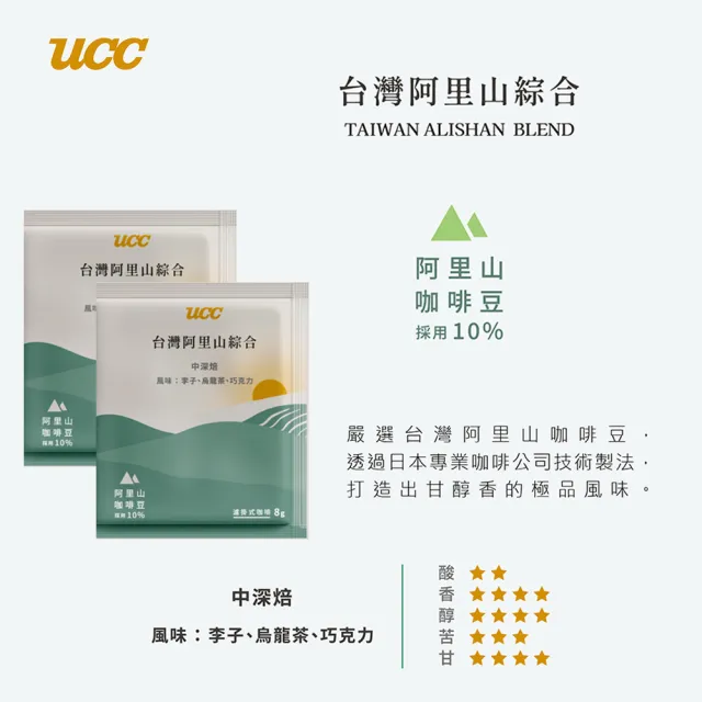 【UCC】阿里山綜合濾掛咖啡8gX60入/盒