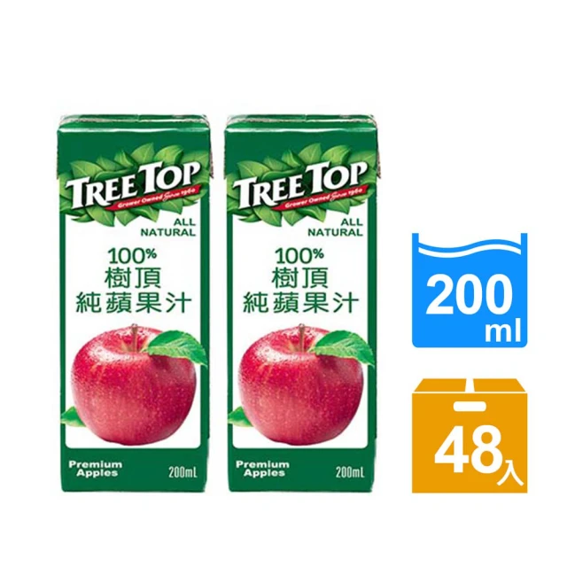 Tree Top樹頂 100%樹頂蘋果汁200mlx2箱(共