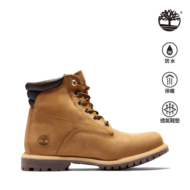 【Timberland】女款小麥色磨砂革防水6吋靴(8168R231)