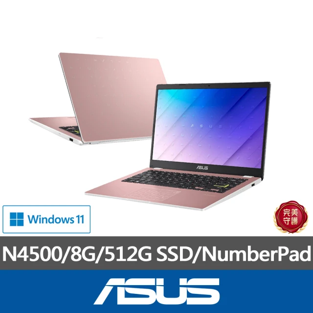 【ASUS】+24型螢幕組★14吋N4500輕薄筆電(E410KA/N4500/8G/512G SSD/W11)