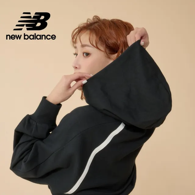 【NEW BALANCE】NB 連帽長袖上衣_女裝_黑色_AWT21501BK(亞版 版型正常)