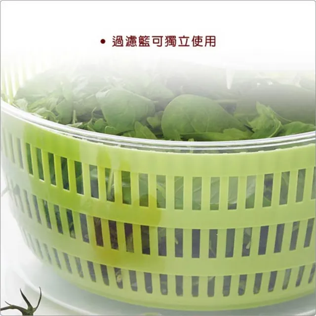 【KitchenCraft】扣式蔬菜脫水器 25cm(蔬菜香草脫水器 瀝水籃瀝水盆)