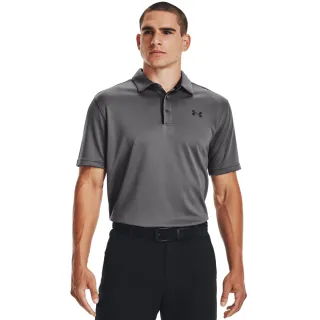 【UNDER ARMOUR】UA 男 Tech 短POLO_1290140-040(灰色)