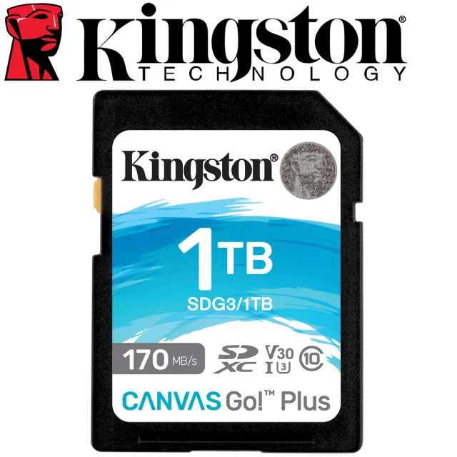 【Kingston 金士頓】1TB SDXC SD UHS-I U3 V30 記憶卡(SDG3/1TB 平輸)