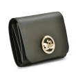 【LONGCHAMP】Box-Trot經典馬術徽章LOGO小牛皮翻蓋壓扣三折短夾(3色)