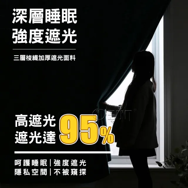 【Osun】150x180cm全遮光窗簾簡易安裝自黏魔鬼氈免打孔加厚素面單片裝(特惠價CE446B-)