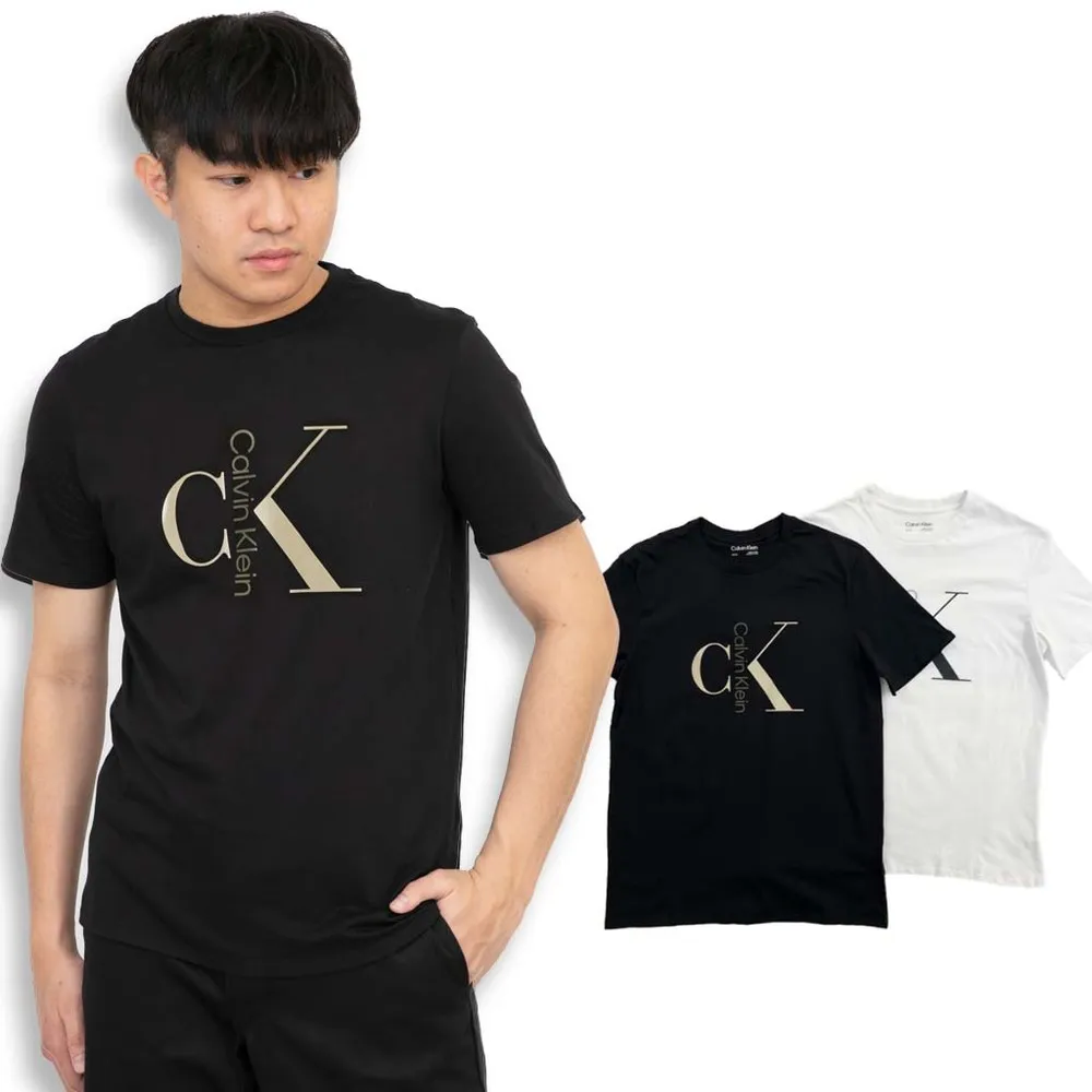 【Calvin Klein 凱文克萊】Calvin Klein 短T  T恤 短袖 大尺碼 純棉 素T CK 上衣(短袖)