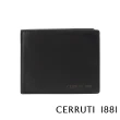 【Cerruti 1881】限量2折 義大利頂級小牛皮8卡短夾皮夾 CEPU05709M 全新專櫃展示品(黑色 贈原廠送禮提袋)