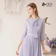 【IRIS 艾莉詩】風信子紫蕾絲壓摺洋裝(42604)