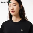 【LACOSTE】女裝-寬鬆版型輕質素色短袖T恤(黑色)