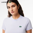 【LACOSTE】女裝-有機棉快乾素面短袖T恤(紫藍色)