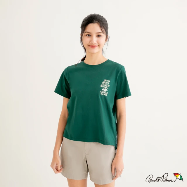 Arnold Palmer 雨傘 女裝-花束字母刺繡上衣(深綠色)
