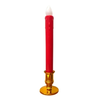 【Kiret】電池式 輕量型安全LED紅蠟燭燈2入 佛堂 掃墓 普渡 開工拜拜 防風(仿真 節能 環保)
