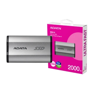【ADATA 威剛】SD810 2000GB 外接式固態硬碟SSD(銀色 / SD810-2000G-CSG)