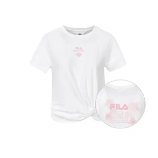 【FILA官方直營】女涼感短袖圓領T恤-白色(5TEY-1107-WT)