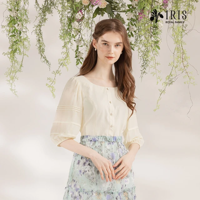 IRIS 艾莉詩 日系亞麻棉上衣-2色(42928)優惠推薦