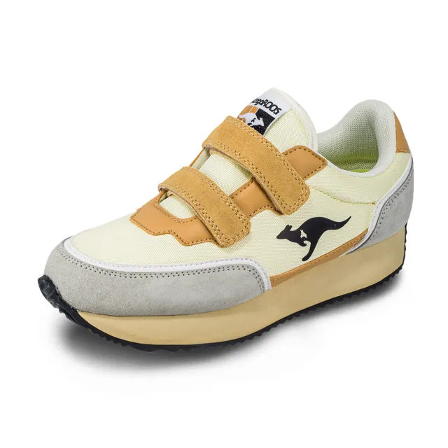 【KangaROOS】女鞋 SPIRIT 厚底撞色 輕鬆穿脫 厚底增高鞋(米黃/卡其-KW21404)